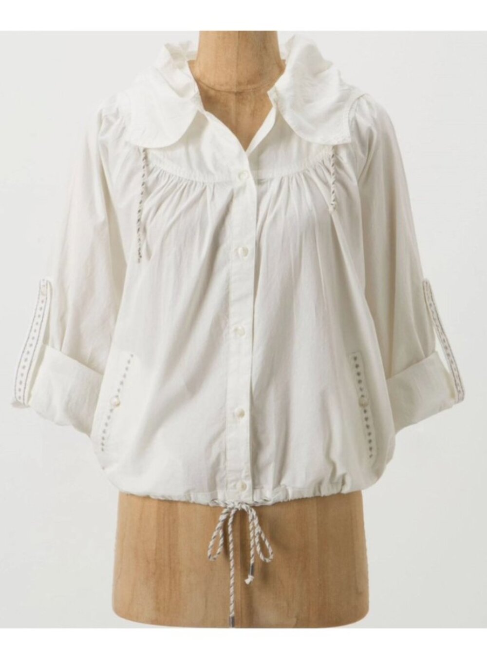 🧥Anthropologie NWT Ivory Cotton Jacket, M